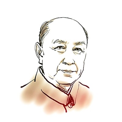 錢學(xué)森人物素描 郭紅松繪.jpg